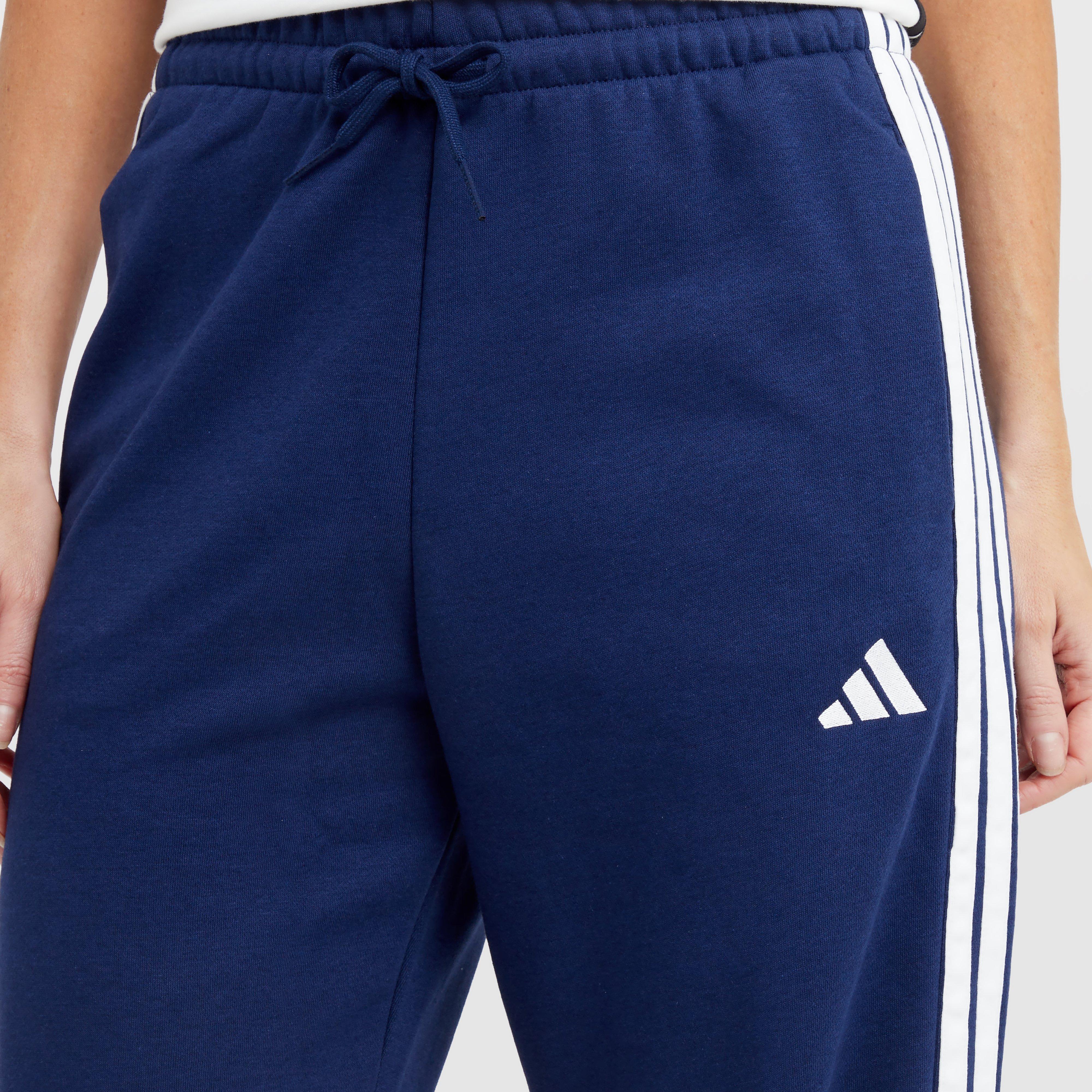 Women’s Essentials 3-Stripes Open-Hem Fleece Pants