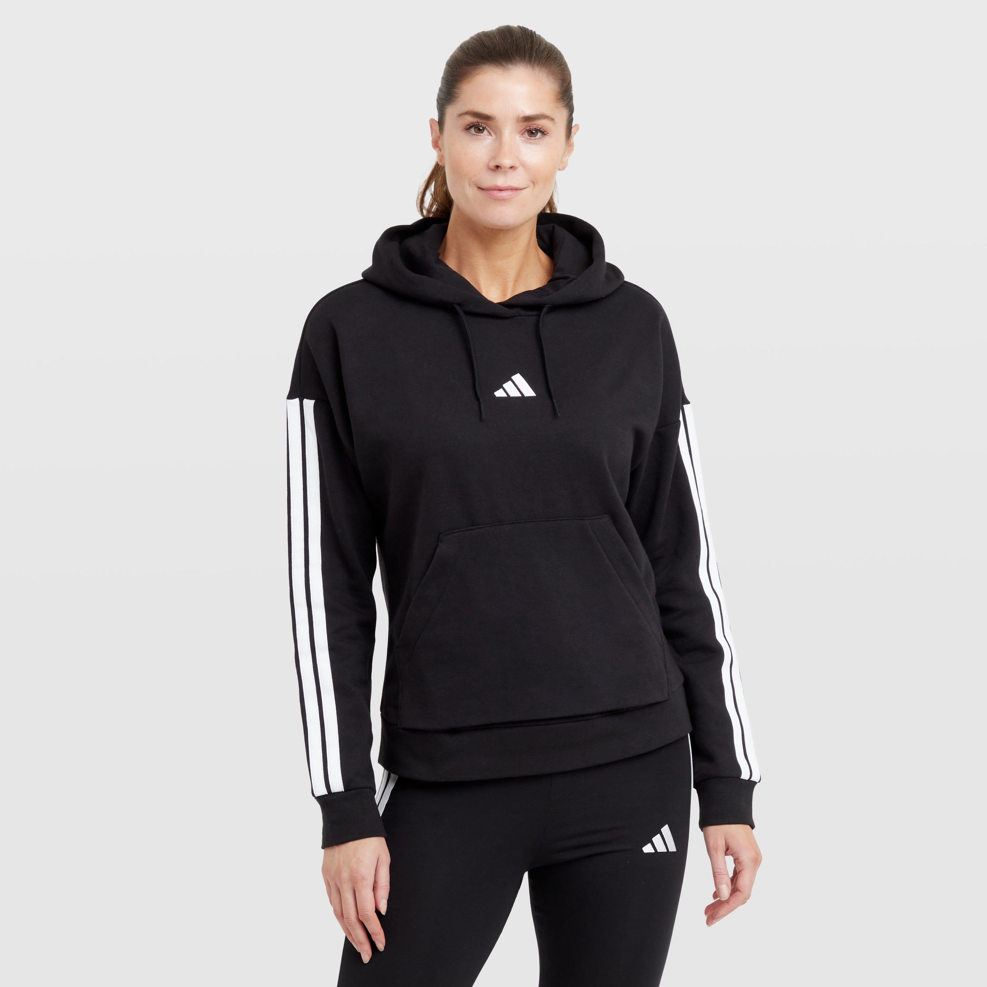 Women’s Essentials 3-Stripes Full-Zip Fleece Hoodie