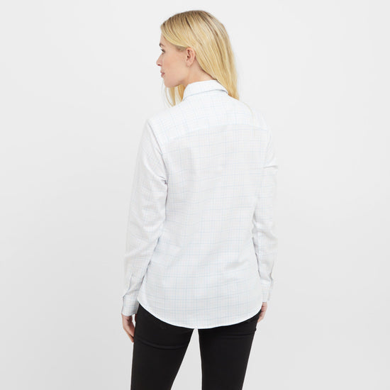 Womens Callie Twill Shirt White/Pink/Blue