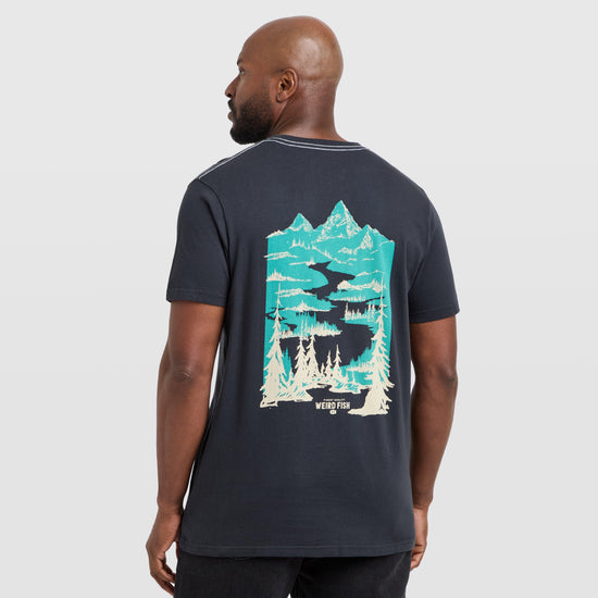Men's Mountain Valley Back Print Graphic T-shirt