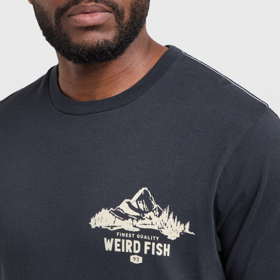 Men's Mountain Valley Back Print Graphic T-shirt