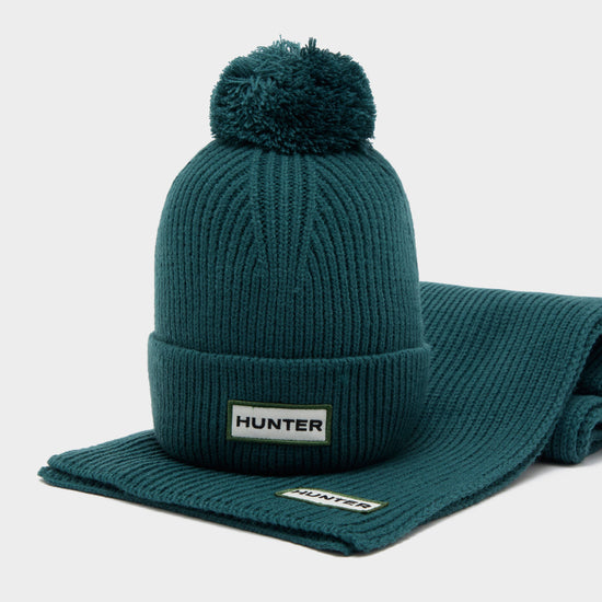Unisex Green Label Bobble Hat Gift Set