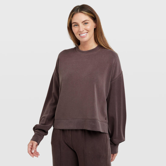 Women's Sand Wash CloudWeight Crop Sweatshirt