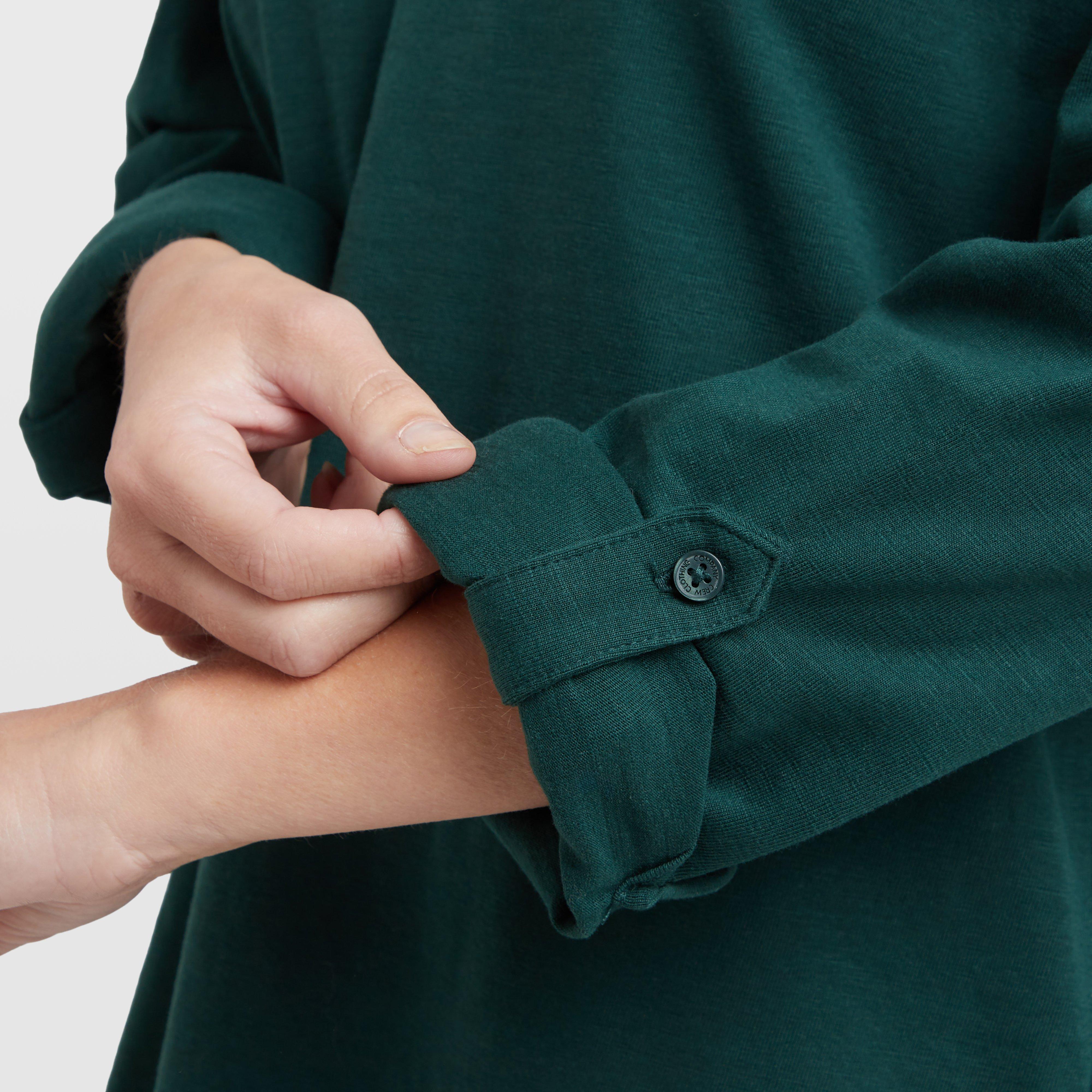 Women's Flip Collar Slub Top