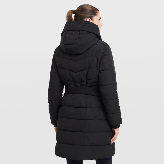 Women's Belted Longline Puffer