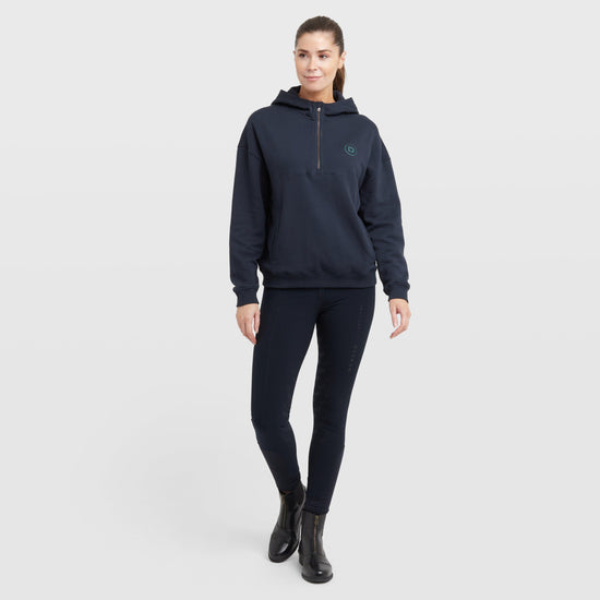 Women's 1/4 Zip Hooded Fleece Pullover