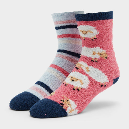 Women's Lounge Socks 2 Pack Sheep