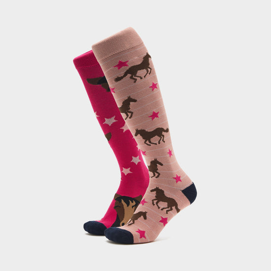 Women's Knee-High Equestrian Socks 2 Pack