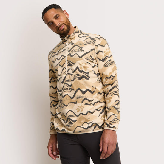 Men's Paw Era 100 Print Half Zip Fleece