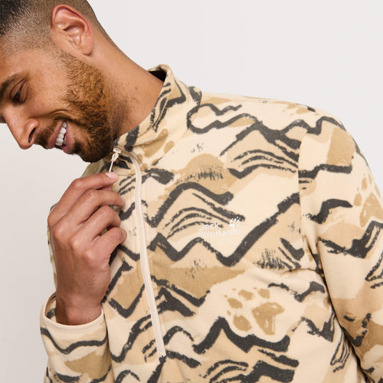 Men's Paw Era 100 Print Half Zip Fleece