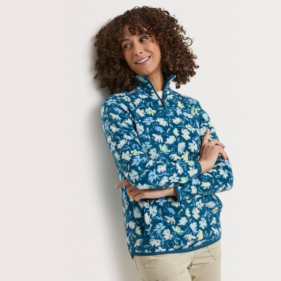 Women's Reena 1/4 Zip Printed Microfleece