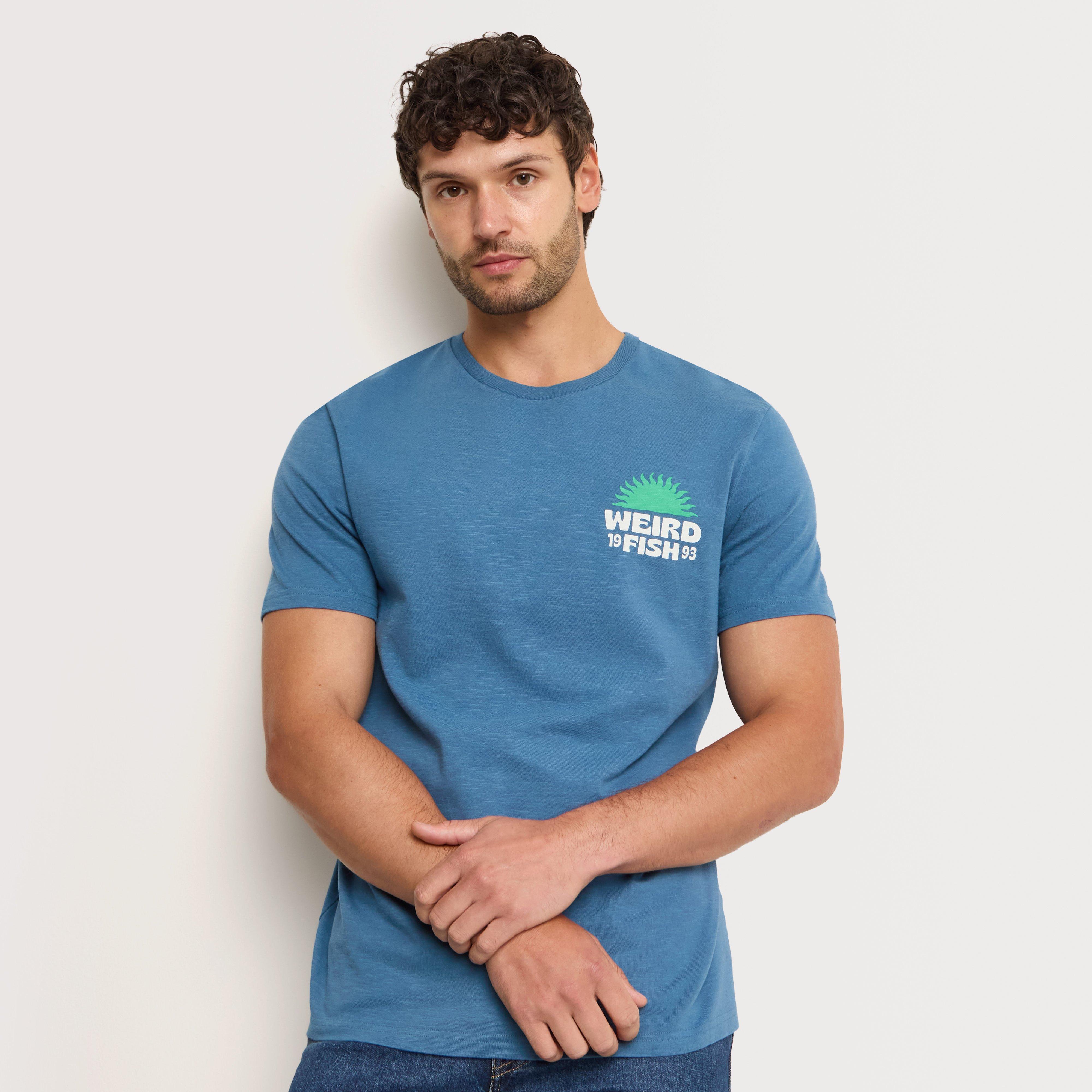 Men's Sun Beam Back Print Graphic T-Shirt