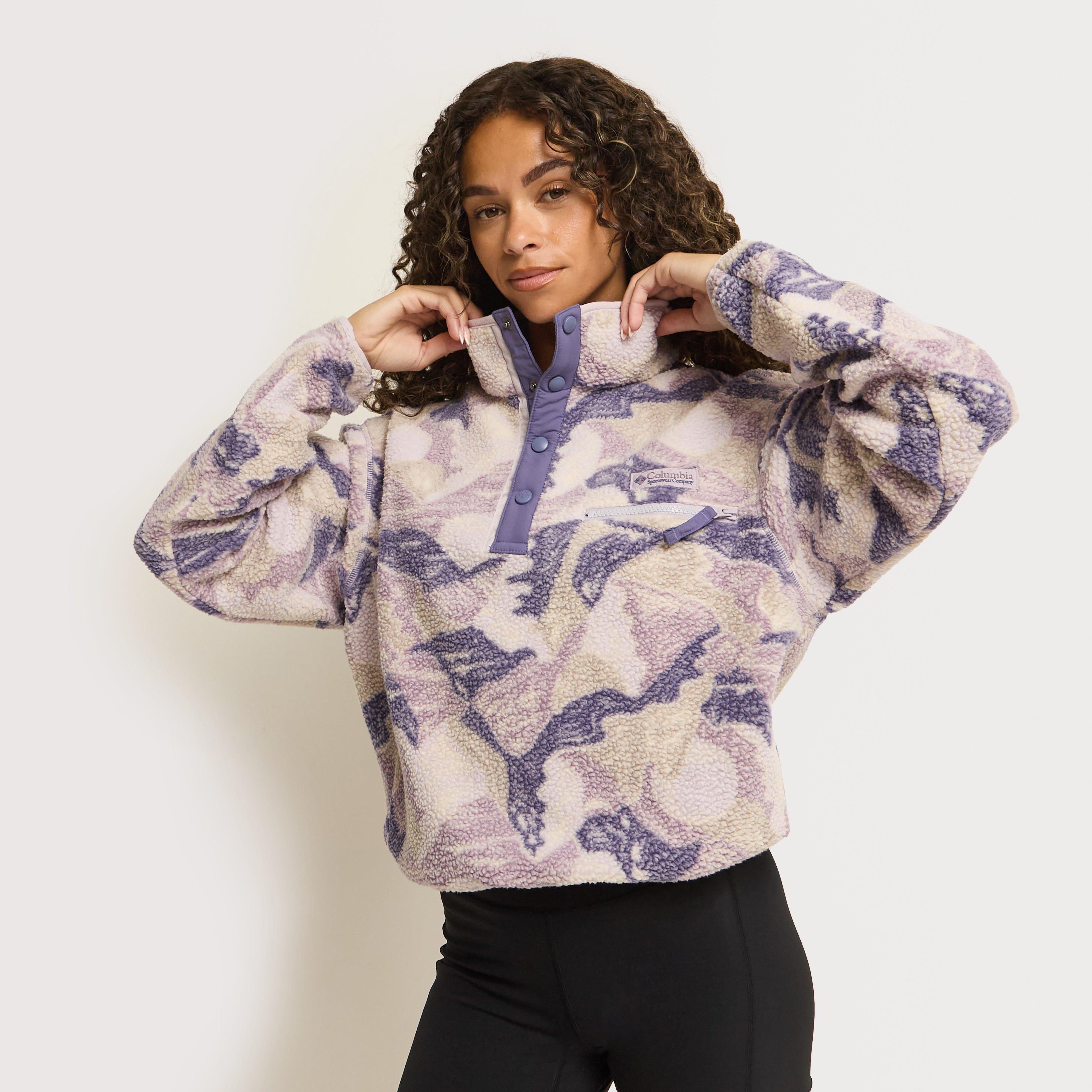Women's Helvetia II Cropped Sherpa Half Snap Printed Fleece