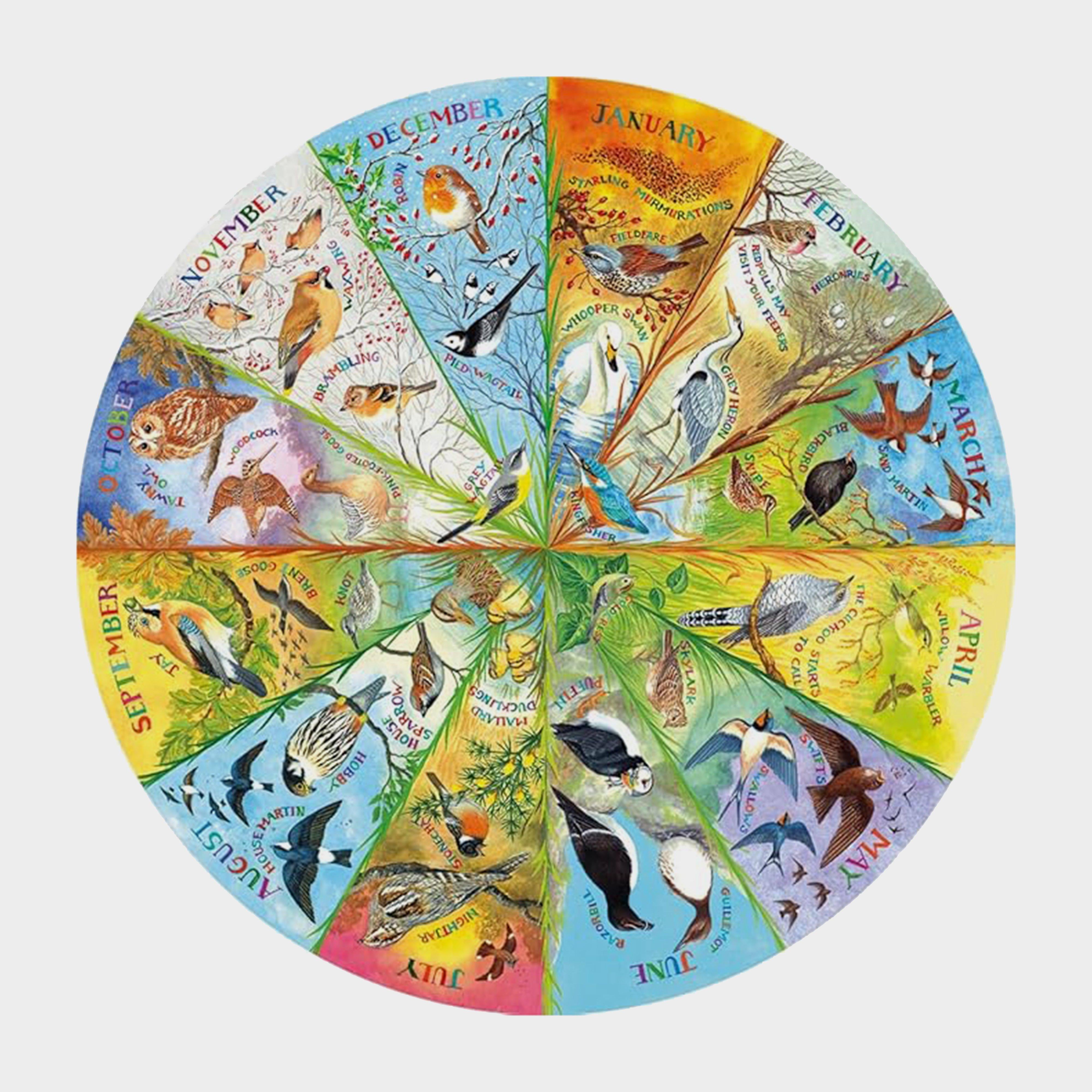 Birds of the Year 500 Piece Circular Jigsaw Puzzle