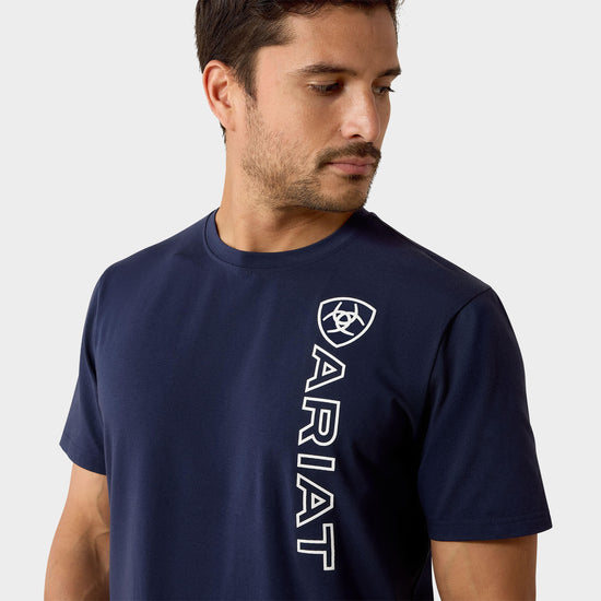 Men's Vertical Logo Short Sleeved Top