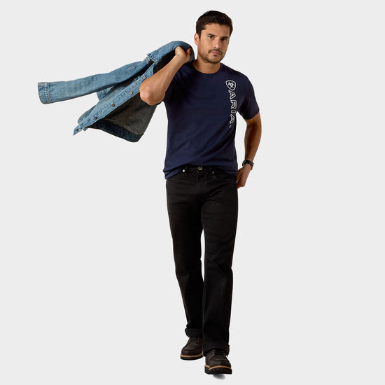 Men's Vertical Logo Short Sleeved Top