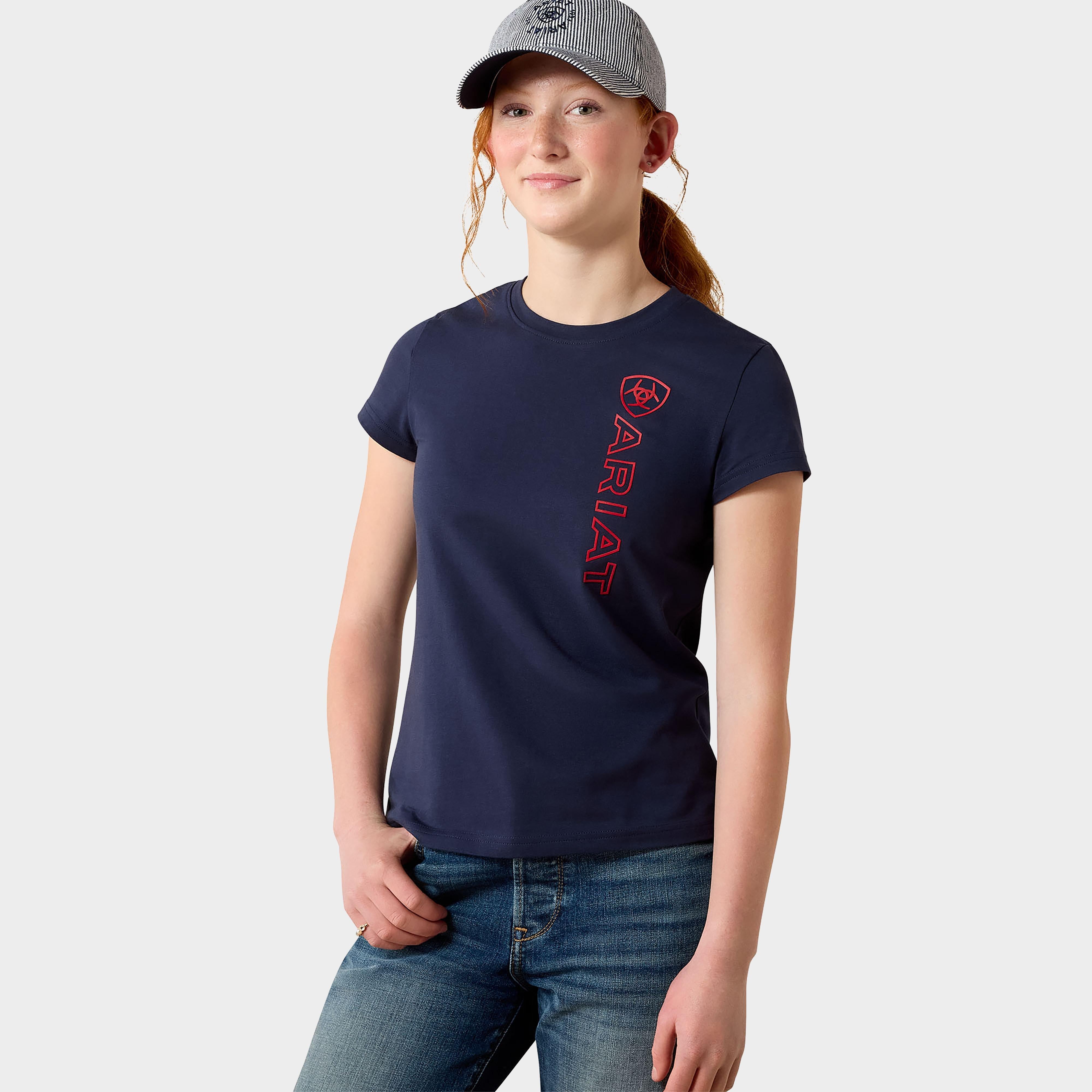 Kids' Vertical Logo Short Sleeved Top