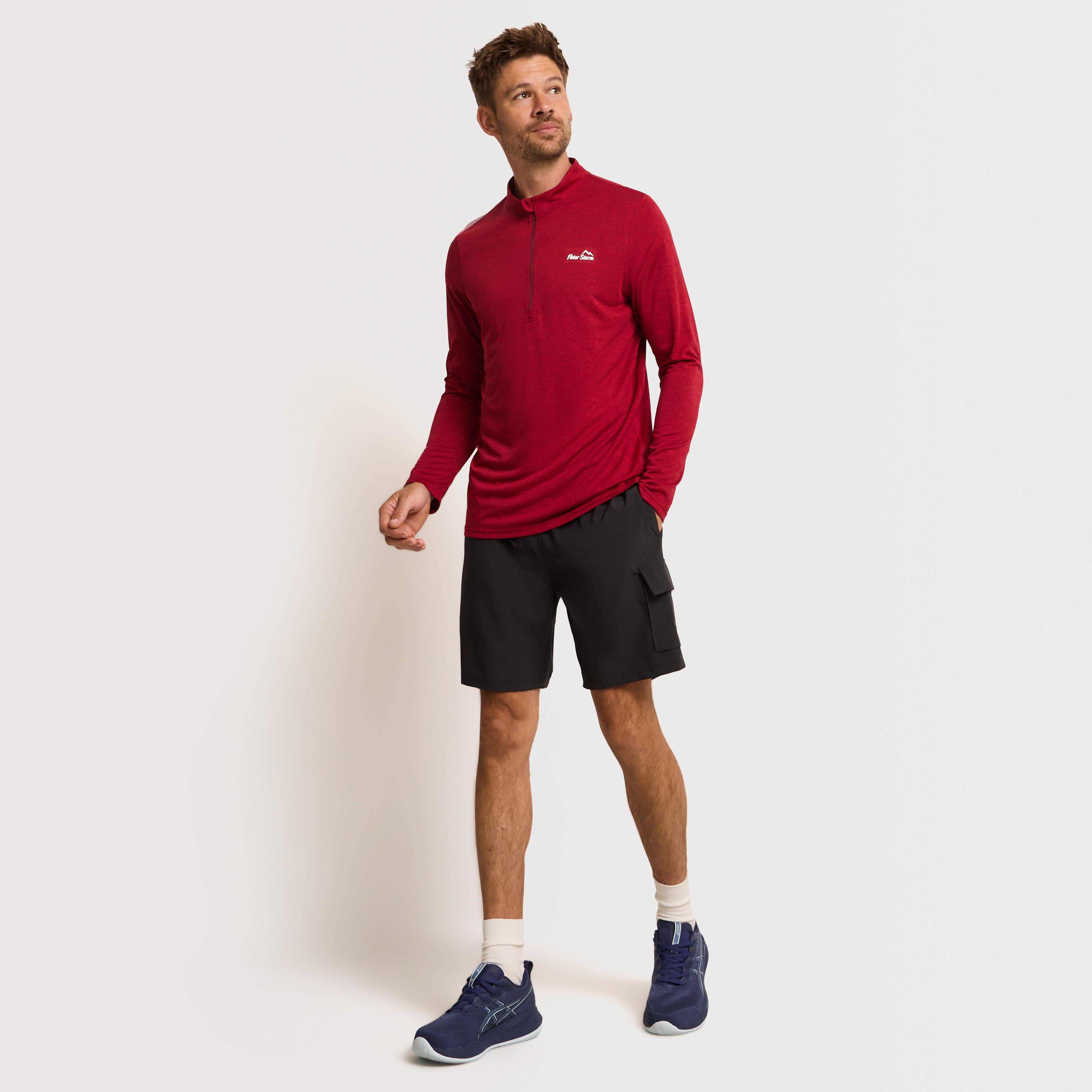 Men's Active Long Sleeve Zip Tee