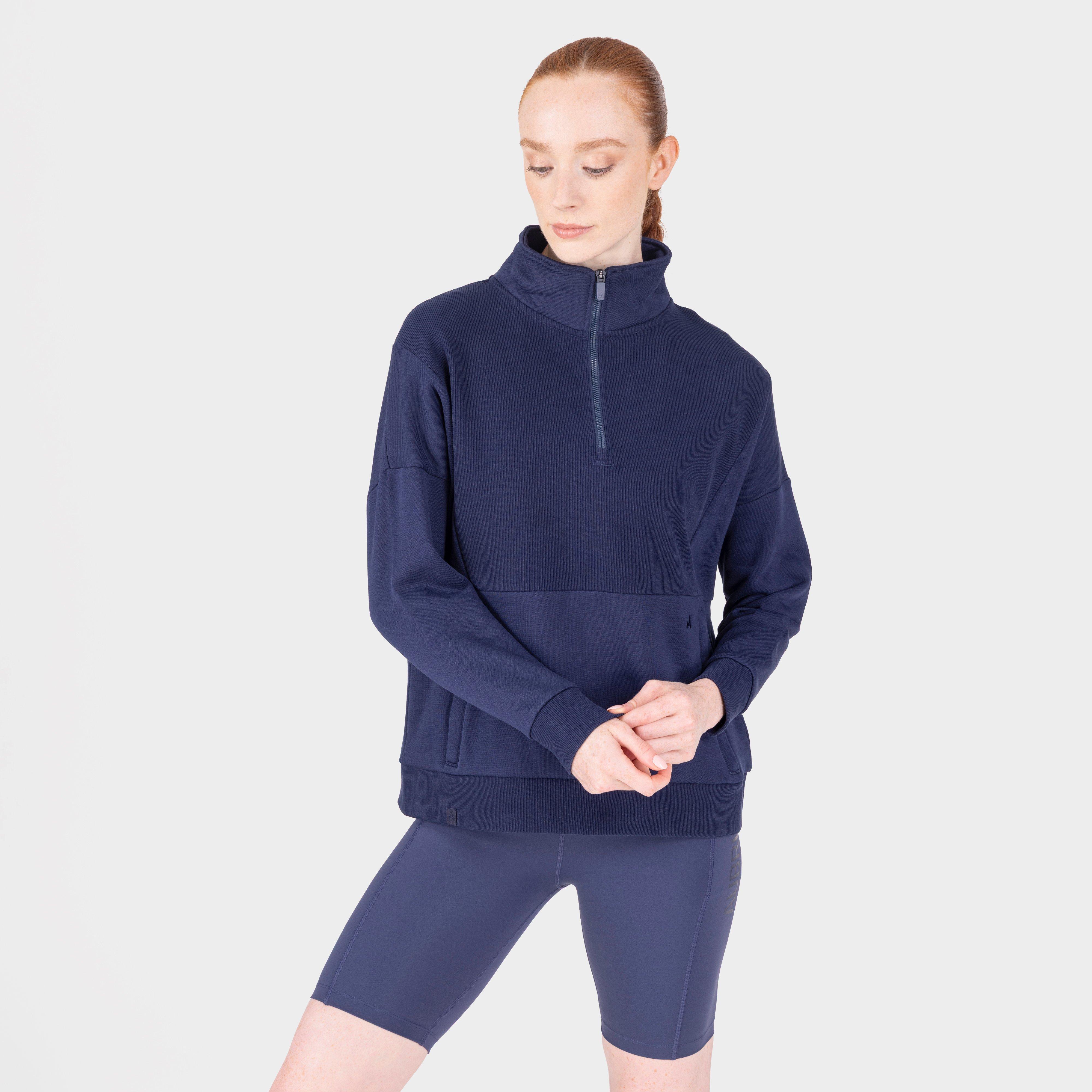 Women’s React Quarter Zip Sweater Midnight