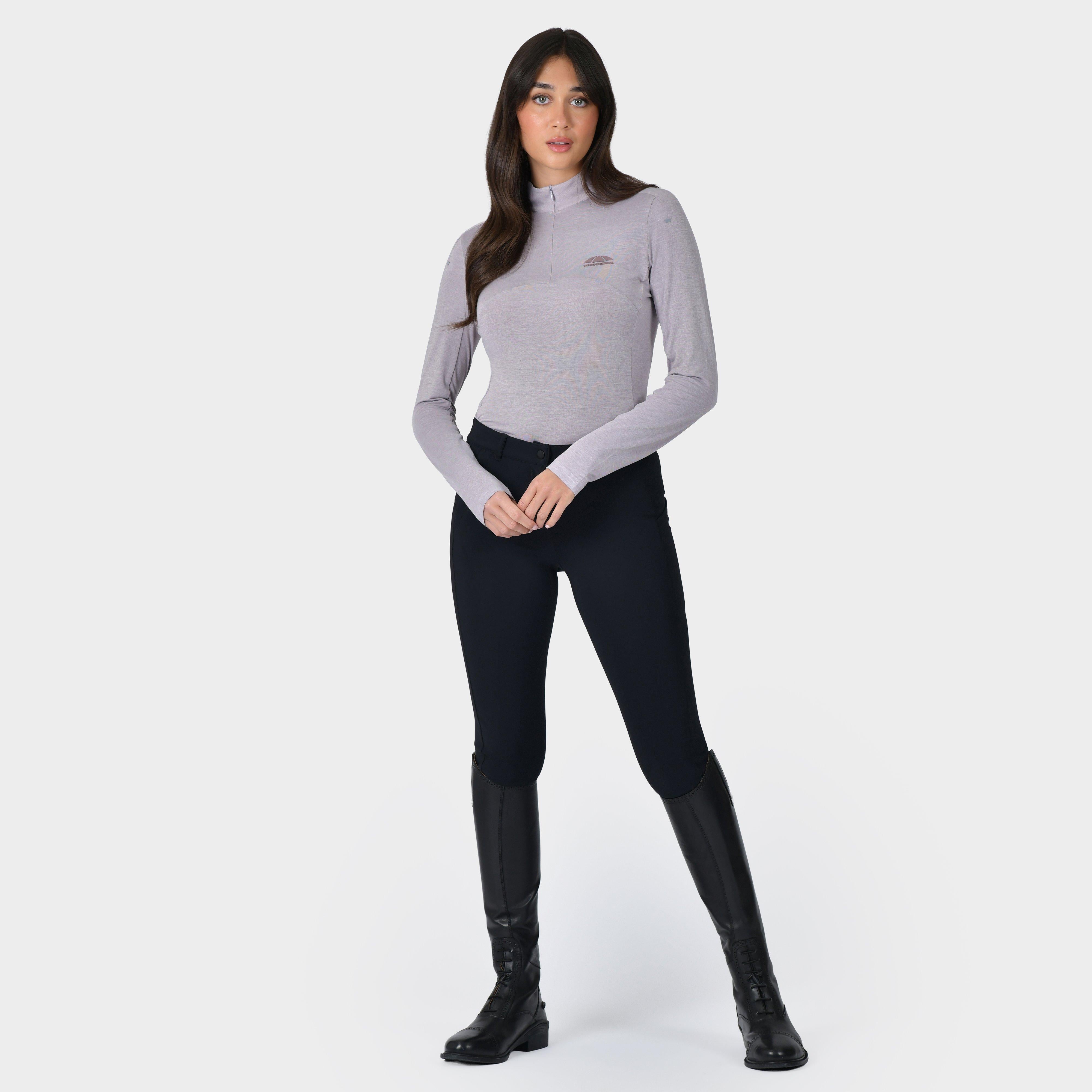 Women’s 37.5 Lightweight Performance Long Sleeve 1/4 Zip Top | Mauve Wine Marble