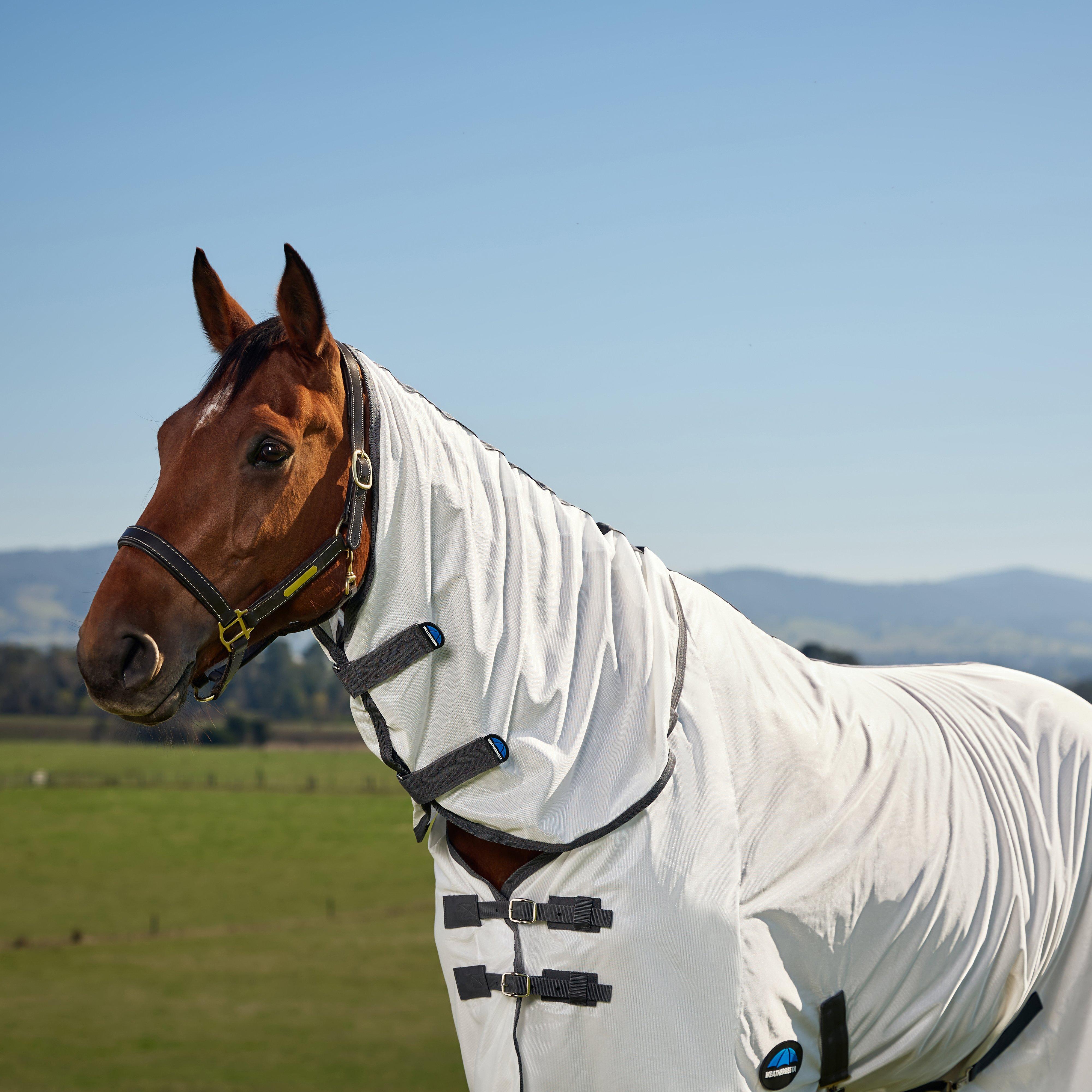 ComFiTec Tyro Combo Neck Fly Sheet White/Charcoal