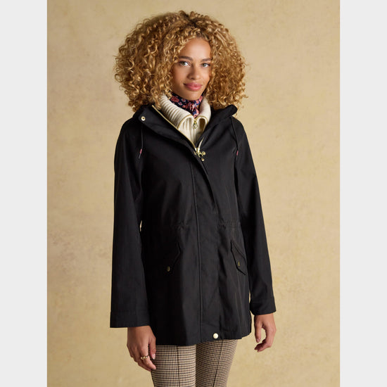 Portwell Black Hooded Waterproof Raincoat