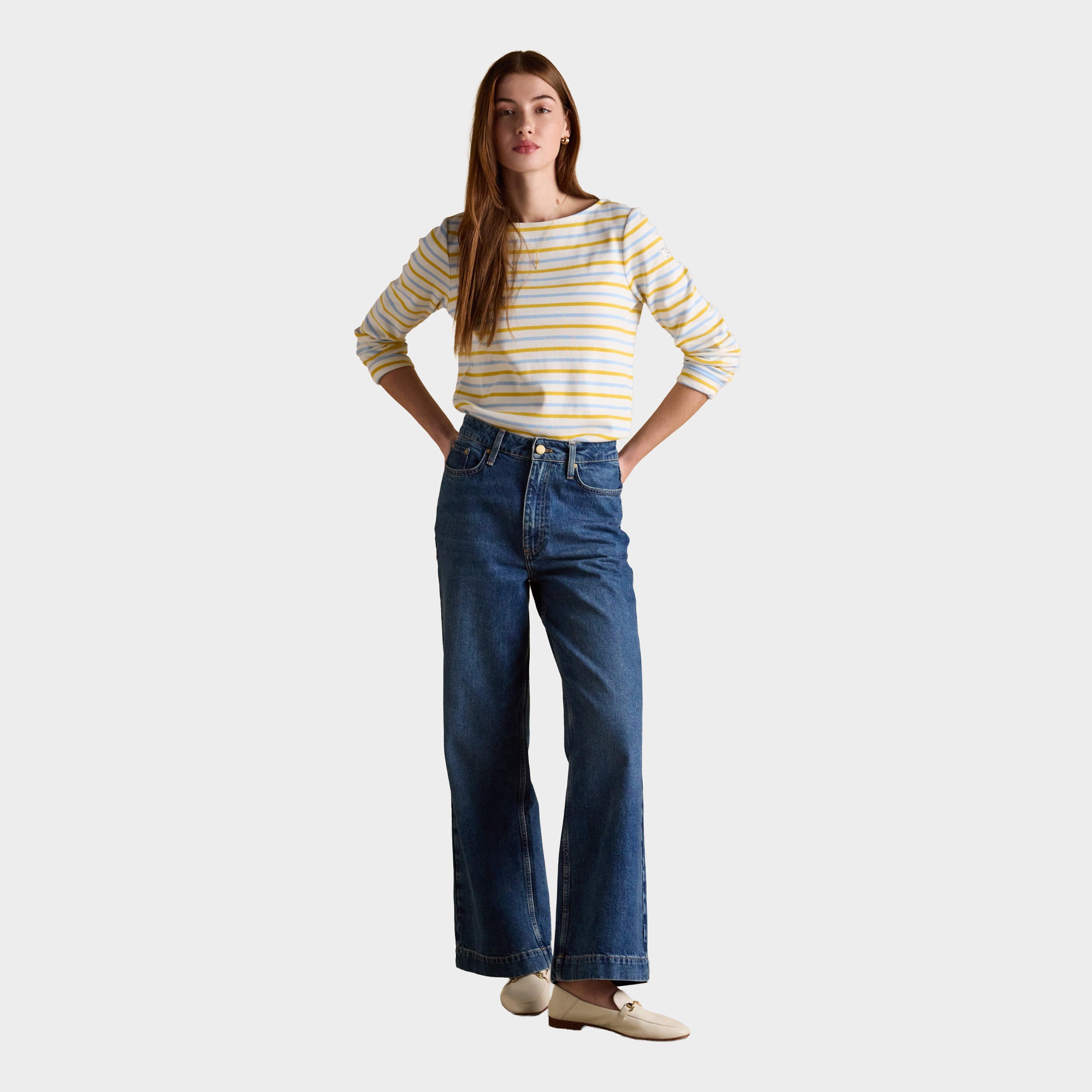 Women's Harbour Striped Boat Neck Breton Top