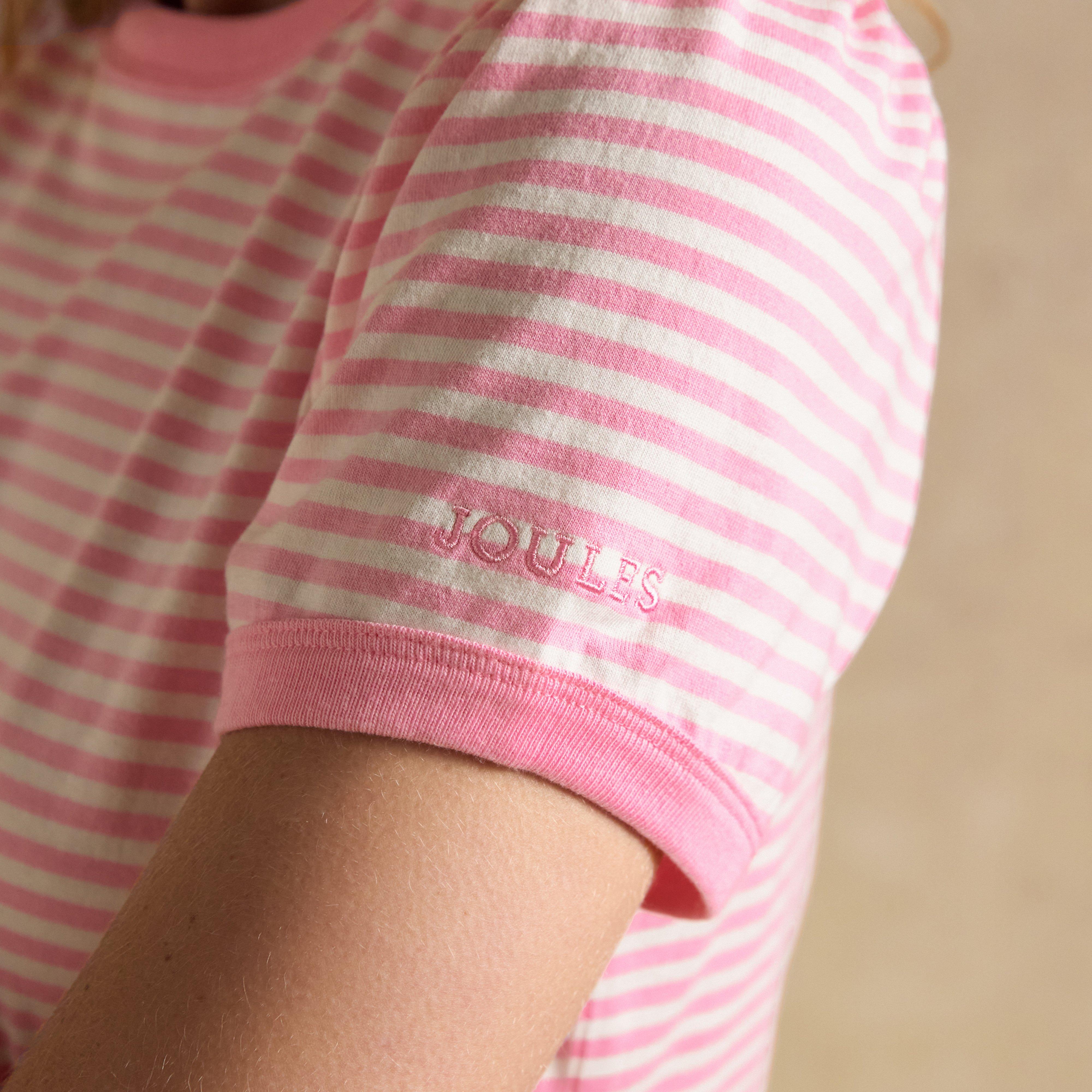 Women’s Erin Pink Stripe Short Sleeve Jersey T-Shirt