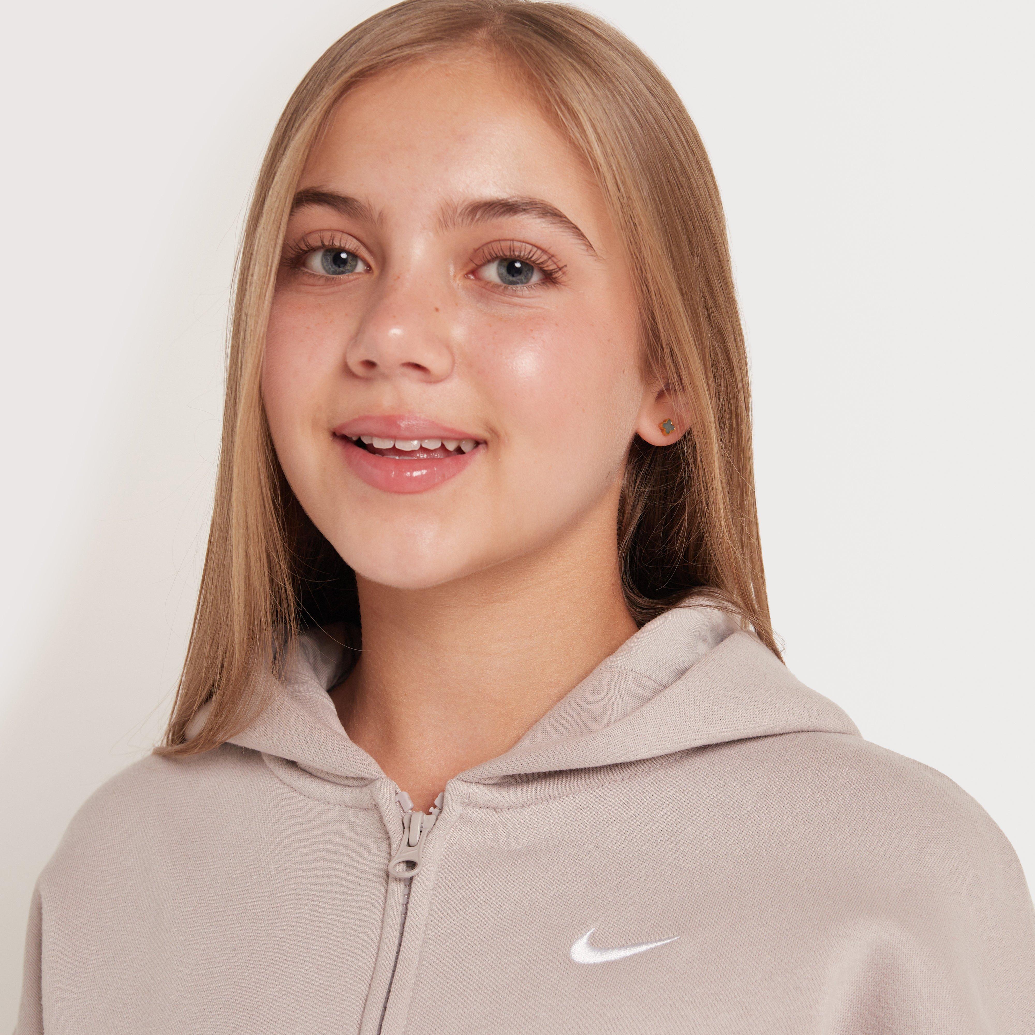 kids’ Sportswear Studio Fleece Oversized Full-Zip Hoodie