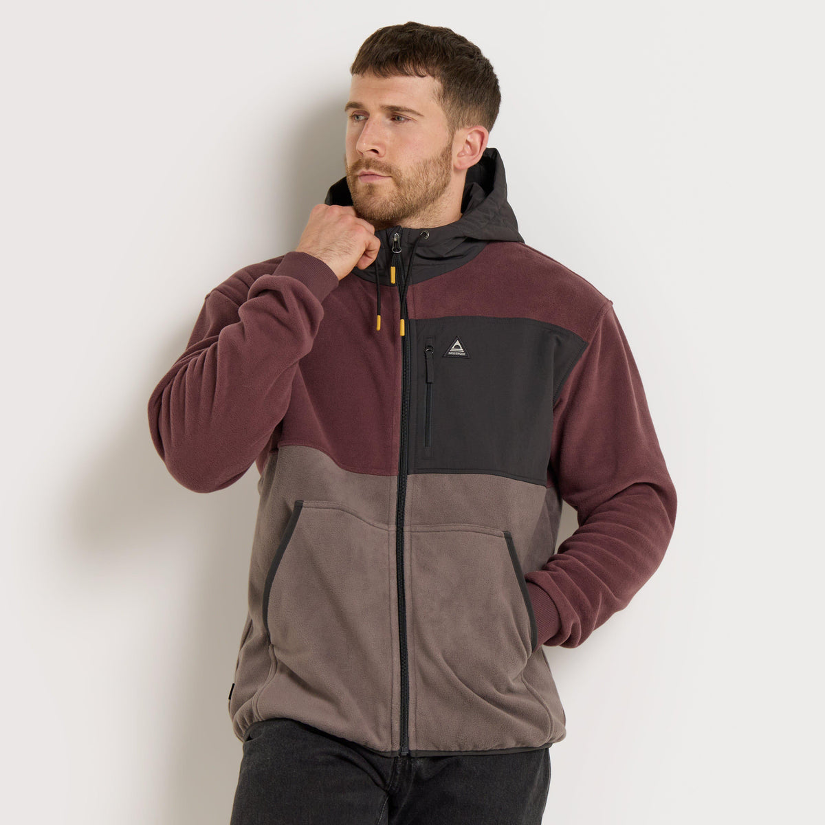 Men's Woodland Full Zip Hooded Polar Fleece