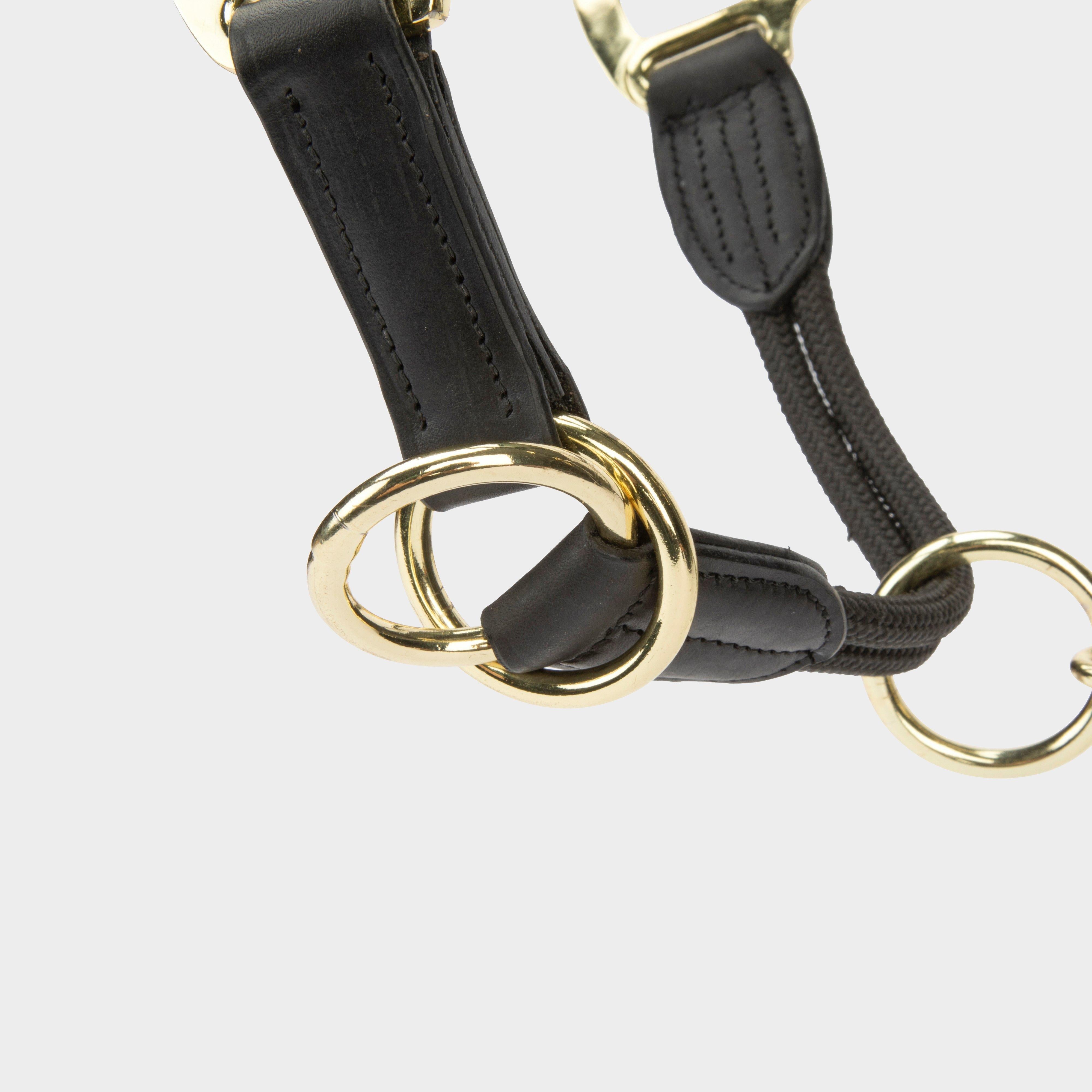 Lusso Soria Control Leather Headcollar Black