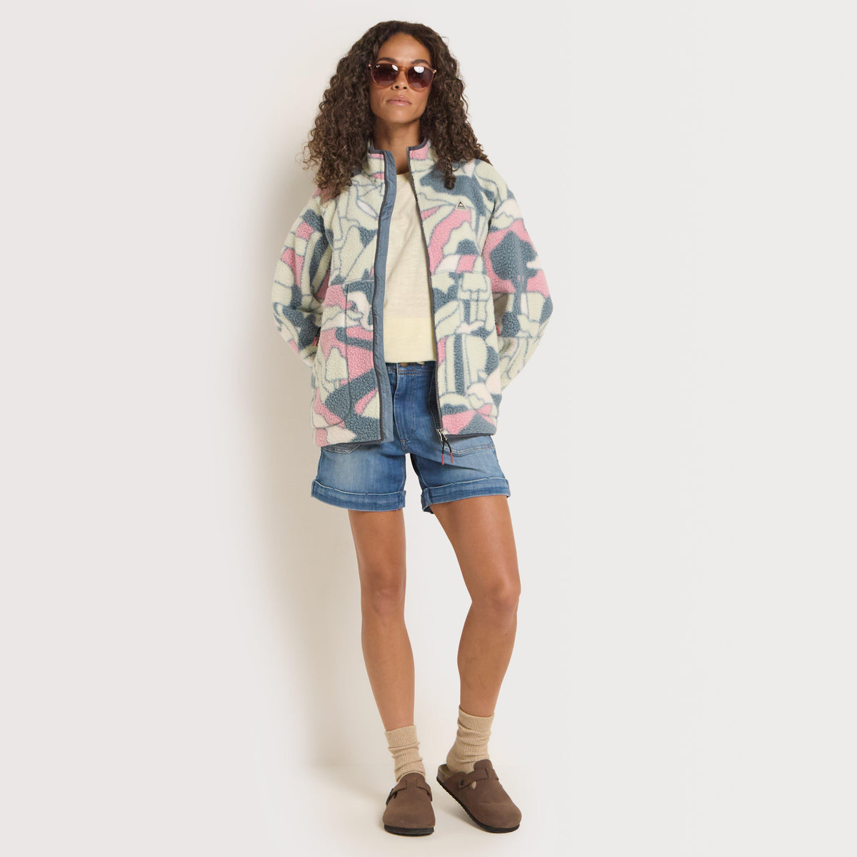 Women's Home Full Zip Sherpa Fleece