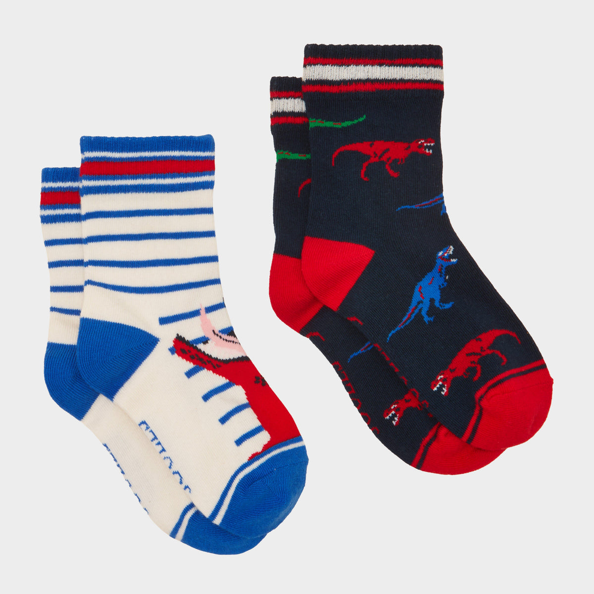 Kids' Eat Feet Red Dino 2 Pack Socks