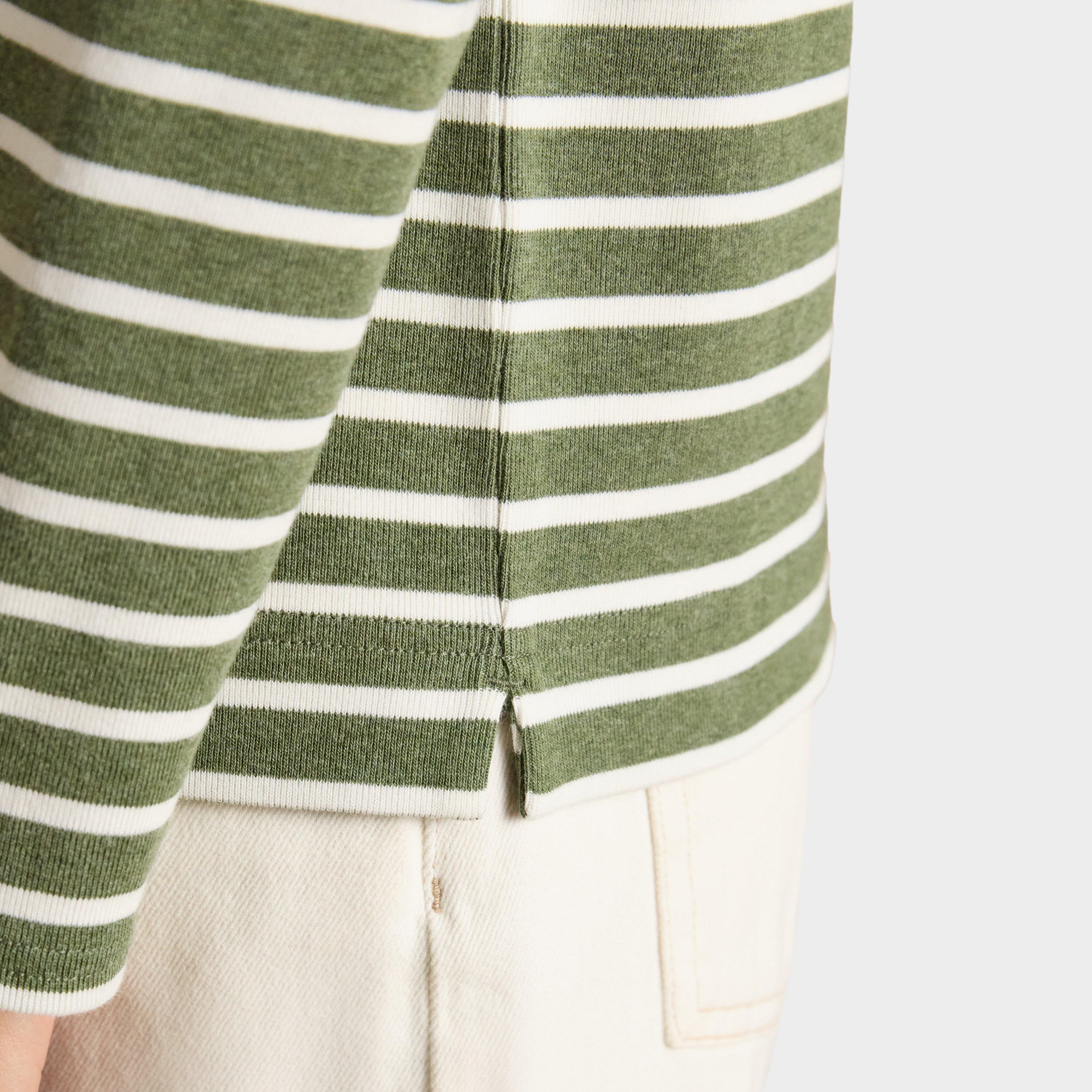 Women's Harbour Stripe Long Sleeve Striped Boat Neck Breton Top