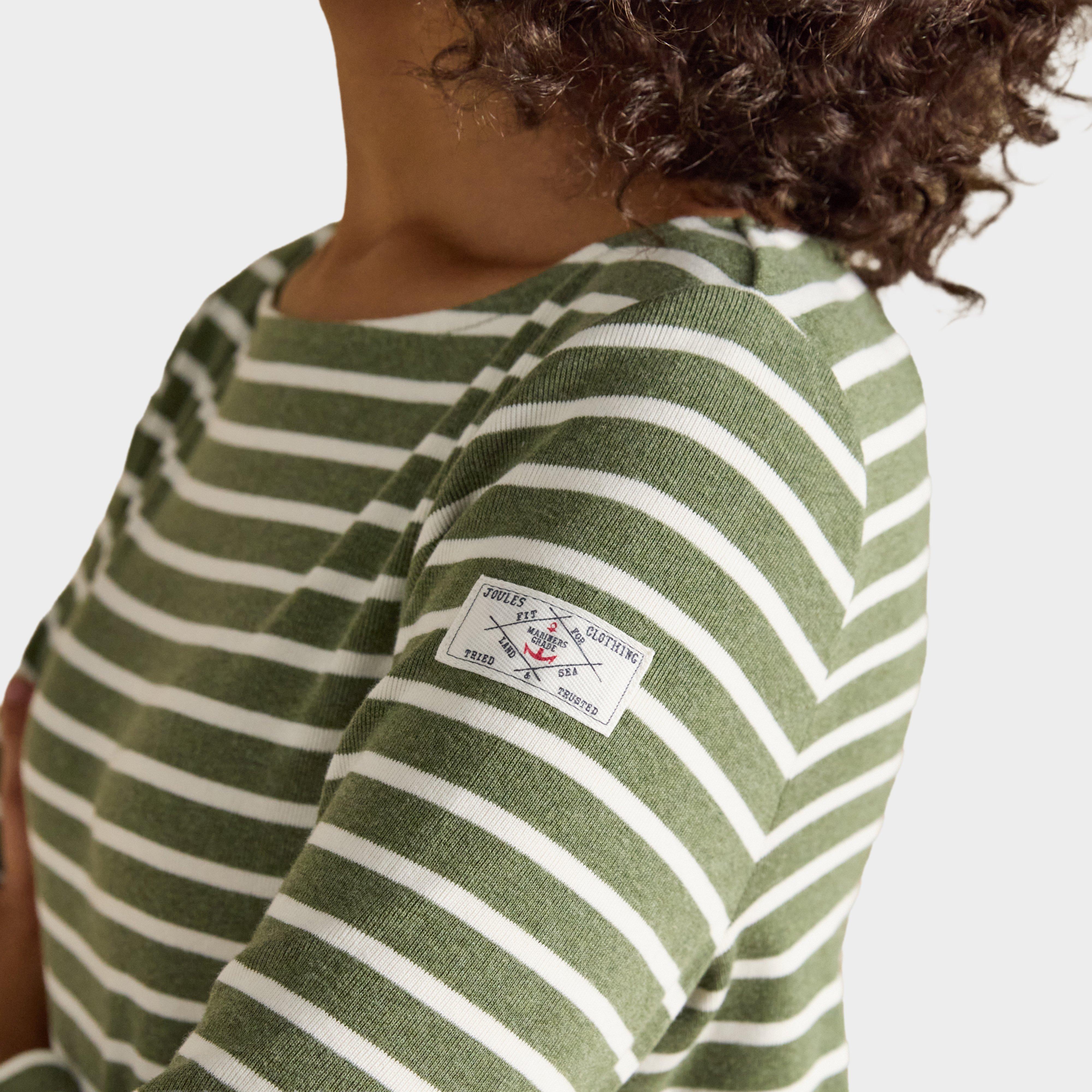 Women's Harbour Stripe Long Sleeve Striped Boat Neck Breton Top