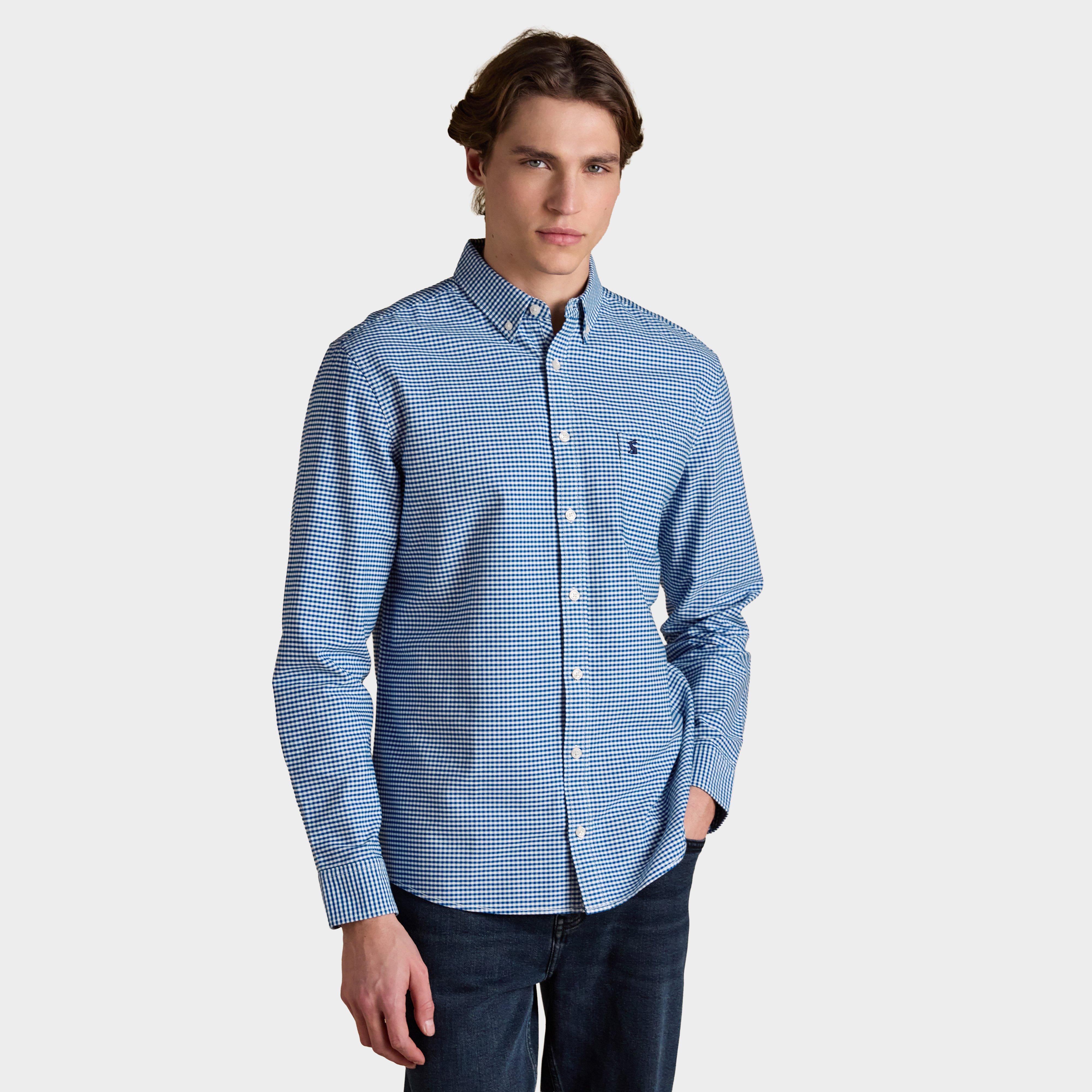 Men's Checked Classic Fit Cotton Oxford Shirt