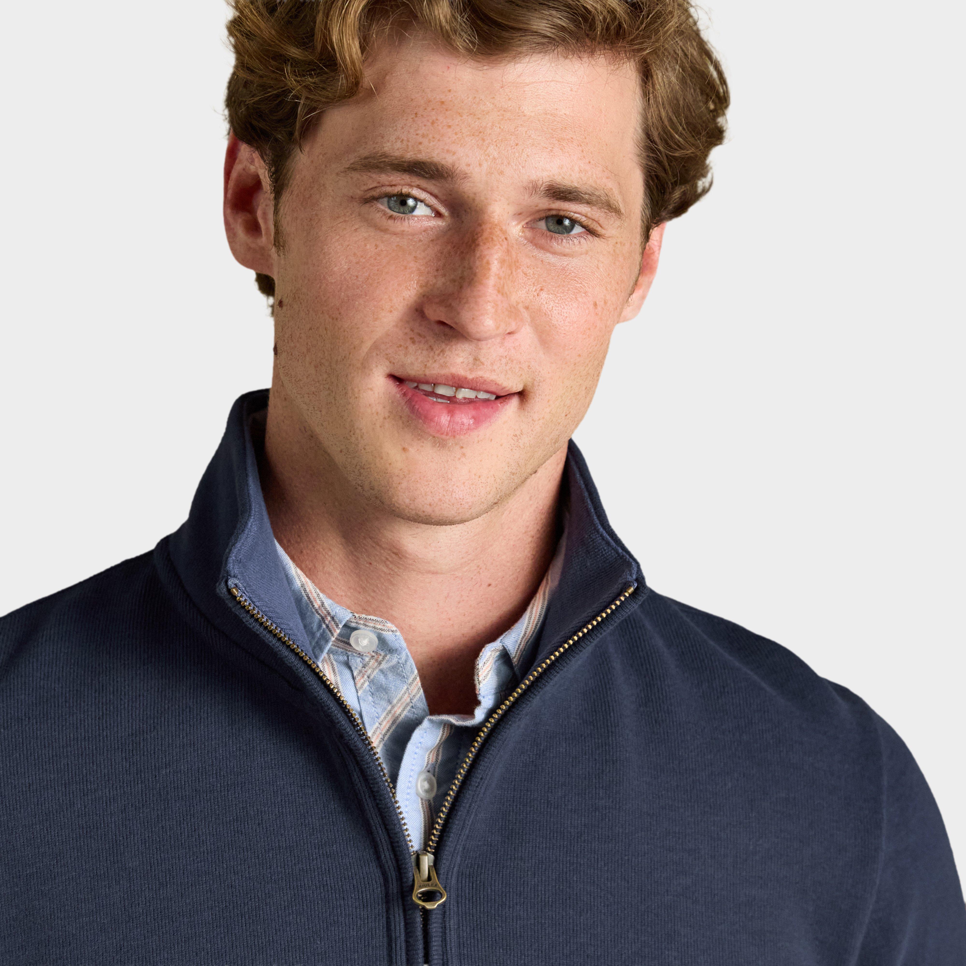Men's Alistair French Ribbed Quarter Zip Sweatshirt