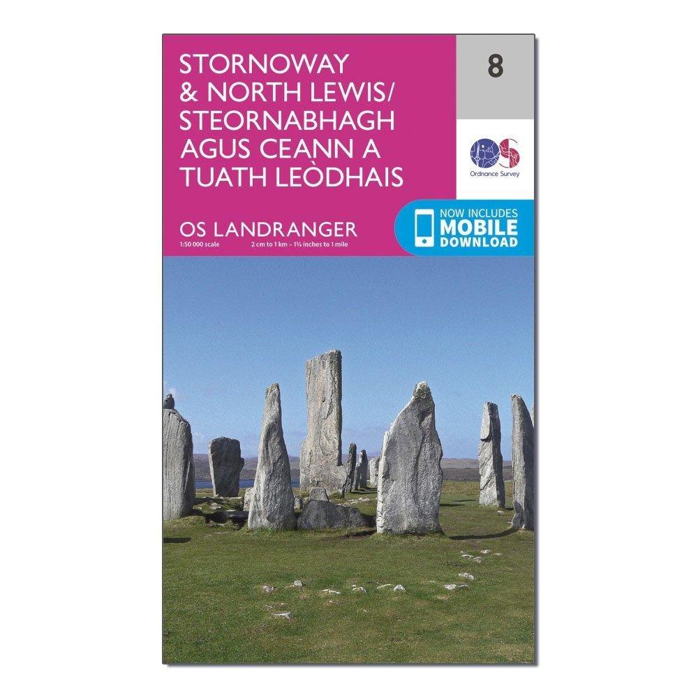 Landranger 8 Stornaway  North Lewis Map With Digital Version