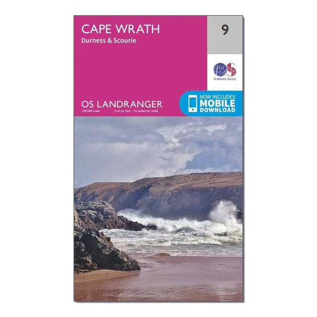 Ordnance Survey Landranger 9 Cape Wrath, Durness & Scourie Map With ...