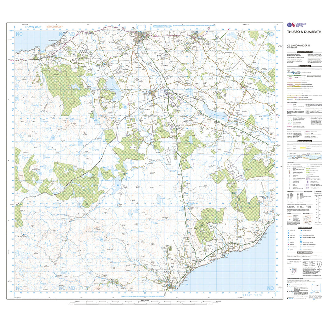 Landranger 11 Thurso & Dunbeath Map With Digital Version