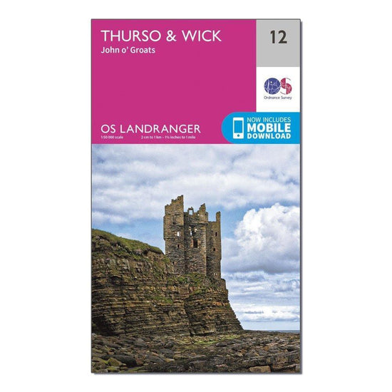 Landranger 12 Thurso & Wick, John O'Groats Map With Digital Version