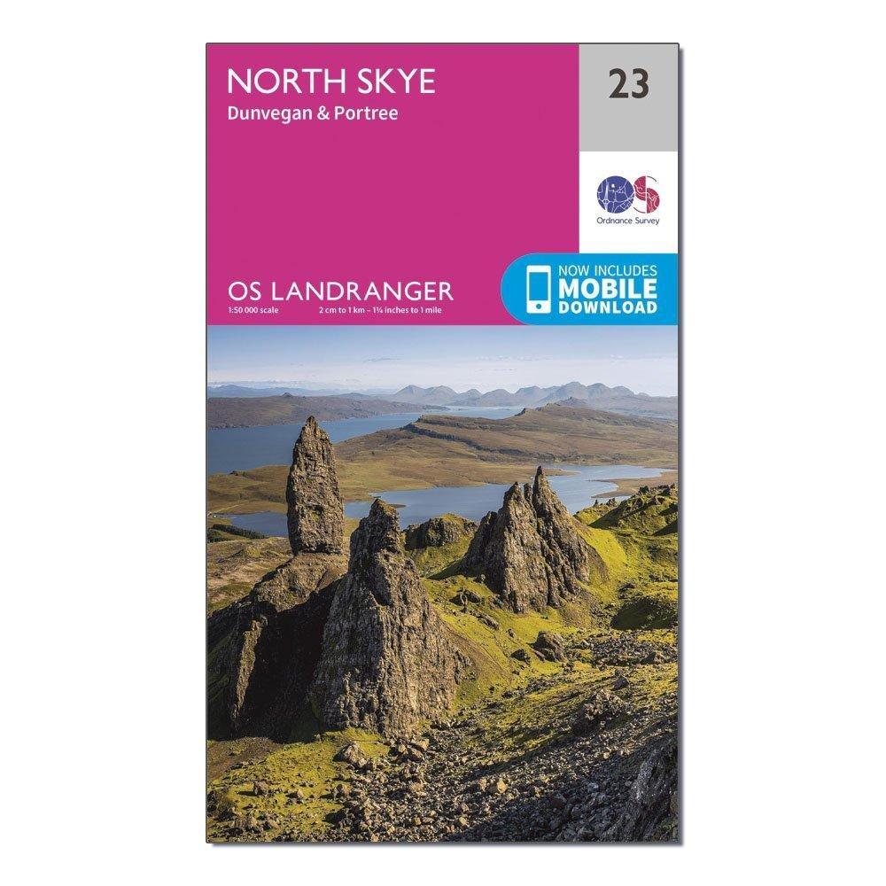 Landranger 23 North Skye Dunvegan  Portree Map With Digital Version