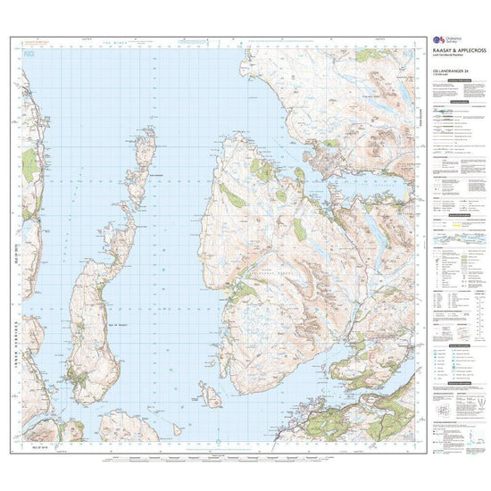 OS Landranger 24 Raasay & Applecross, Loch Torridon & Plockton Map