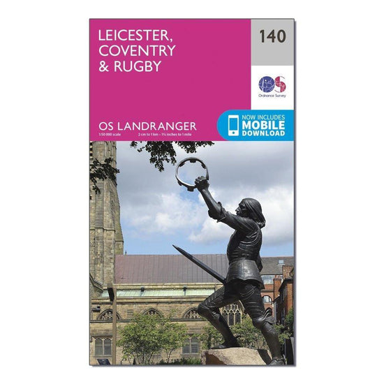 Landranger 140 Leicester Coventry  Rugby Map With Digital Version