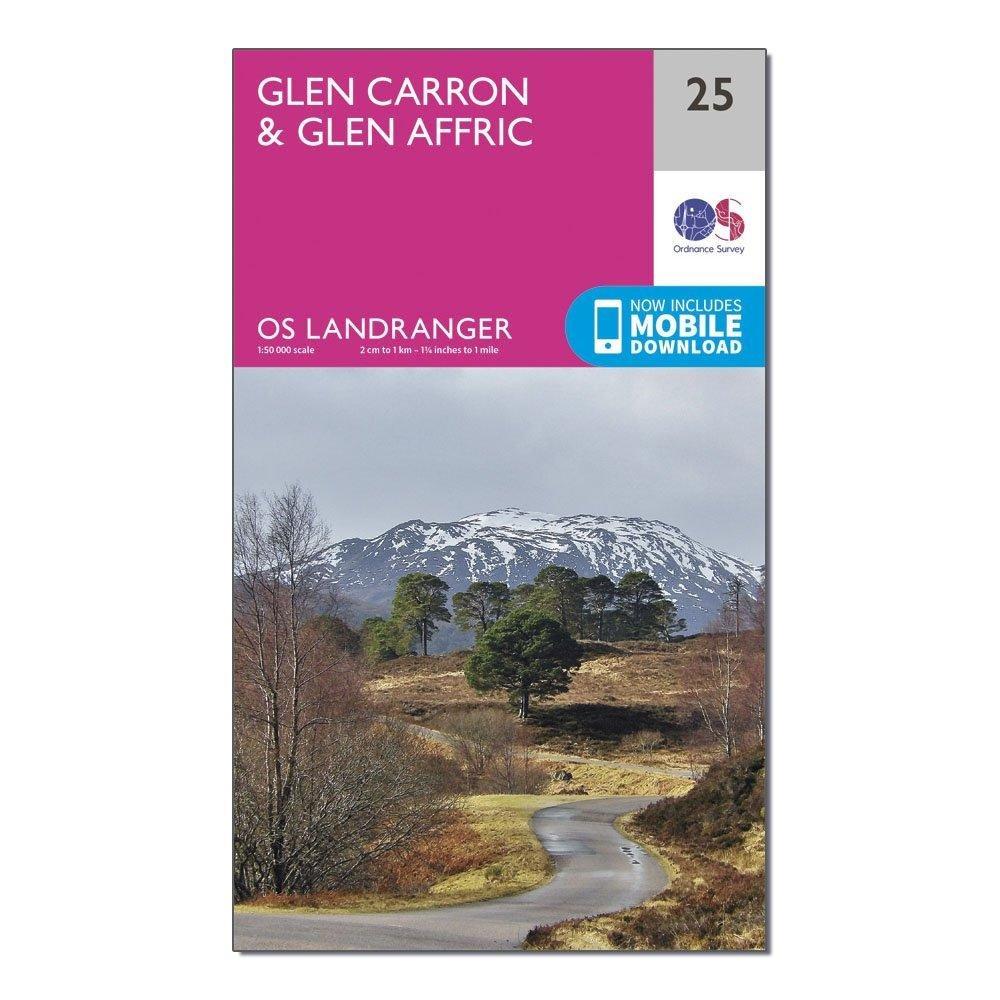 Landranger 25 Glen Carron  Glen Affric Map With Digital Version