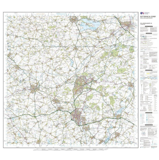 Landranger 141 Kettering & Corby Map With Digital Version