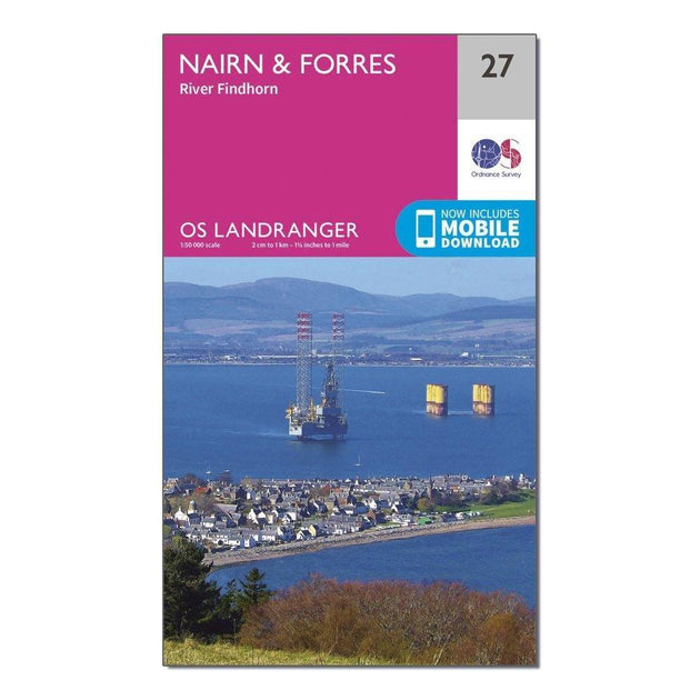 Ordnance Survey Landranger 27 Nairn & Forres, River Findhorn Map With ...