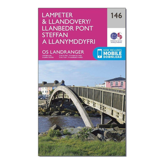 Landranger 146 Lampeter & Llandovery Map With Digital Version