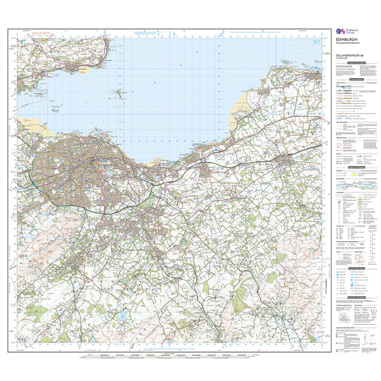 Landranger Active 66 Edinburgh Penicuik  North Berwick Map With Digital Version