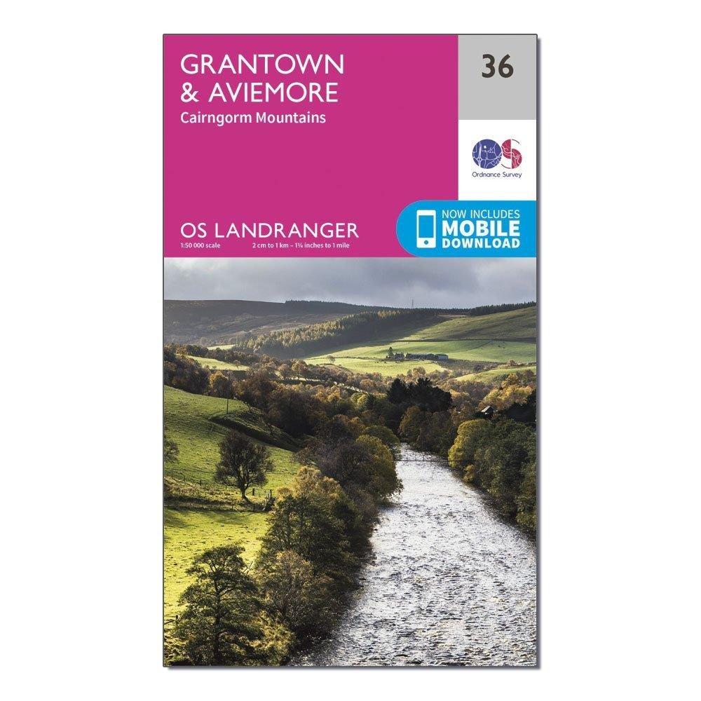 Landranger 36 Grantown, Aviemore & Cairngorm Mountains Map With Digital Version